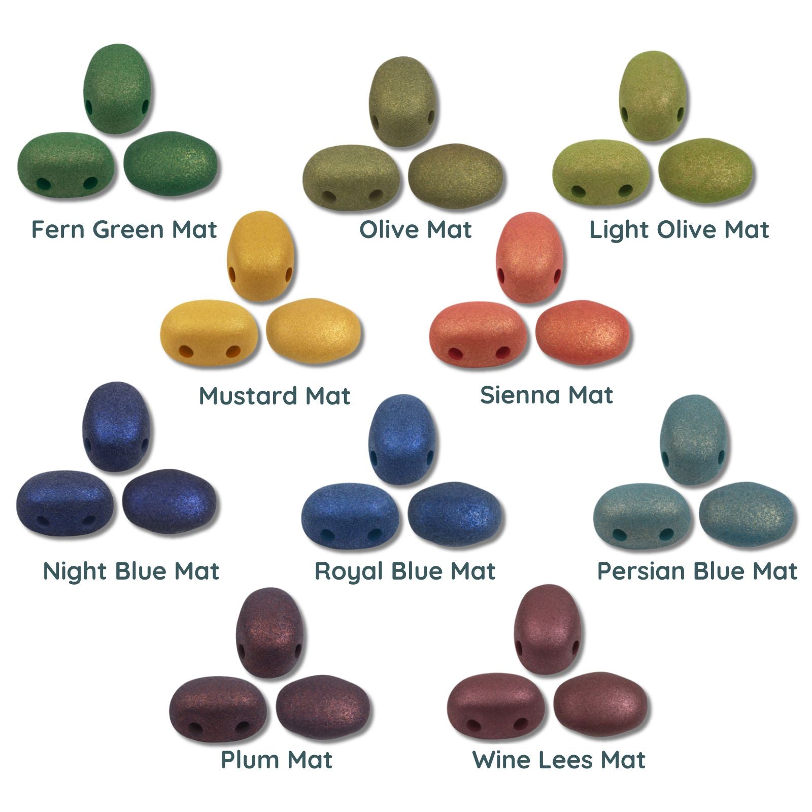 Samos Beads par Puca, Trendy Matte, 5g & 20g