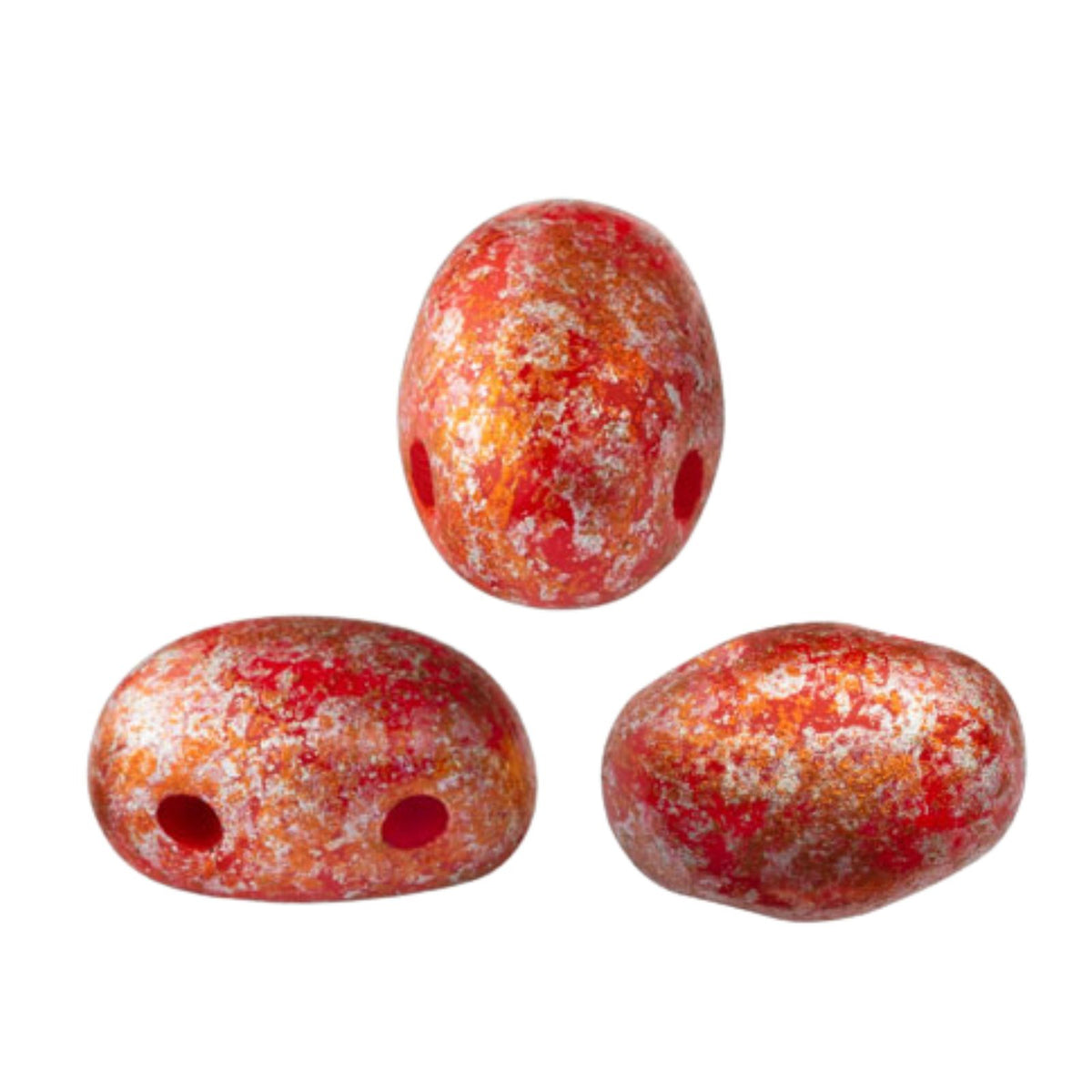 Samos Beads Coral Red Tweedy 