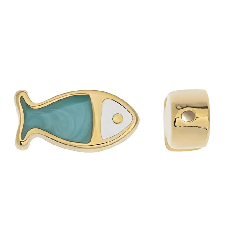 SantoriniFishBeadGoldAqua-Example - The Argus Collection
