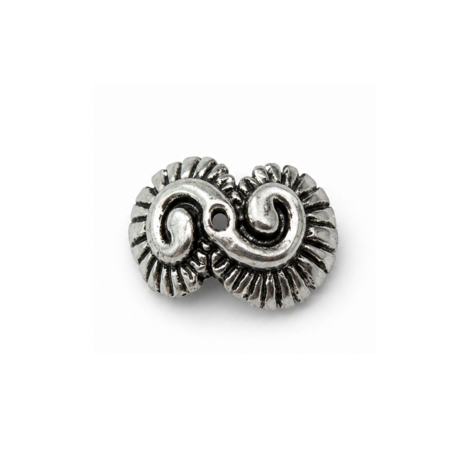 Scallop Shell Bead Caps, 10mm, Antique Silver Color, 6 pcs & 12 pcs