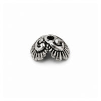 Scallop Shell Bead Caps, 10mm, Antique Silver Color, 6 pcs & 12 pcs