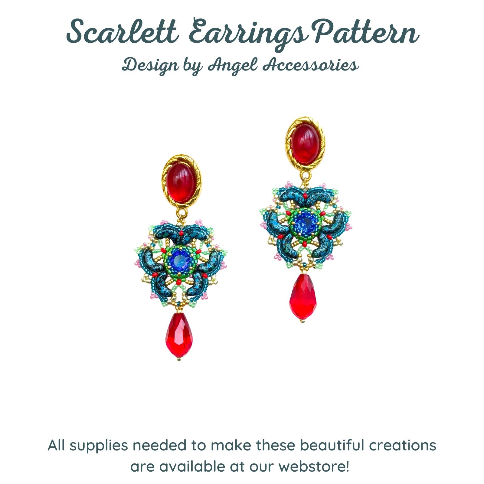 Scarlett Earrings Pattern by Angel Accessories