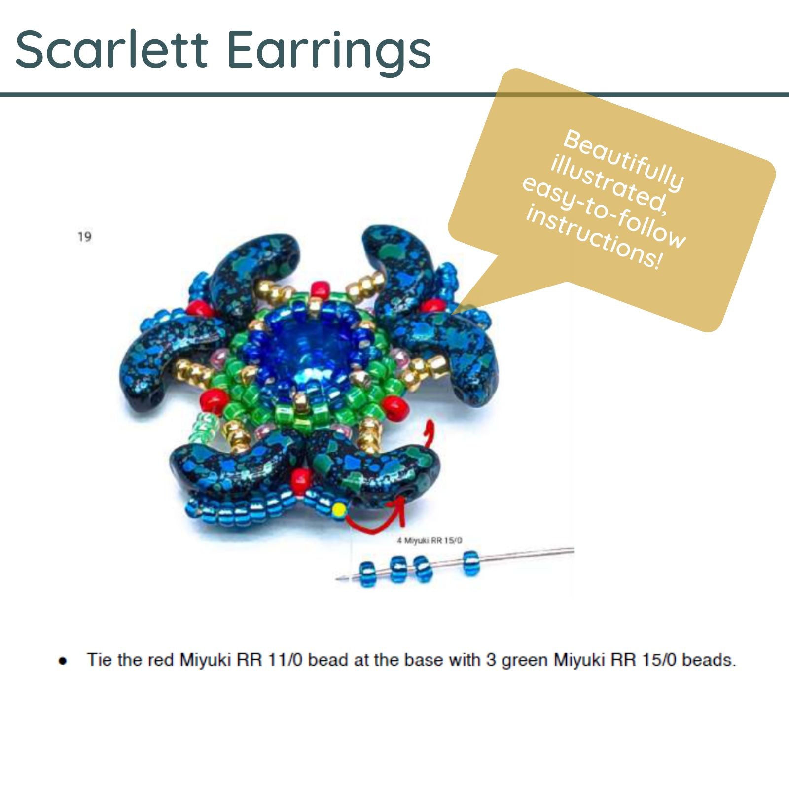 Scarlett Earrings Pattern by Angel Accessories