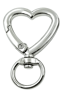 Heart Lobster Clasp Keychain, 3 Finishes - The Argus Collection