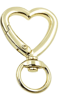 Heart Lobster Clasp Keychain, 3 Finishes - The Argus Collection