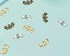 Double Bow Charm, Connector or Link, 3 Colors, 2 Pieces - The Argus Collection