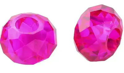 Facetted Glass Rondelle European-style Beads, 10 Pcs. - The Argus Collection