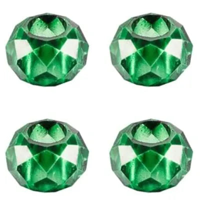 Facetted Glass Rondelle European-style Beads, 10 Pcs. - The Argus Collection