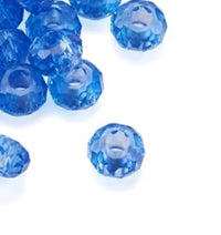 Facetted Glass Rondelle European-style Beads, 10 Pcs. - The Argus Collection