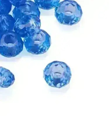 Facetted Glass Rondelle European-style Beads, 10 Pcs. - The Argus Collection