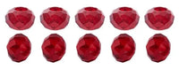 Facetted Glass Rondelle European-style Beads, 10 Pcs. - The Argus Collection