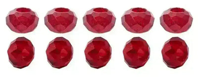Facetted Glass Rondelle European-style Beads, 10 Pcs. - The Argus Collection