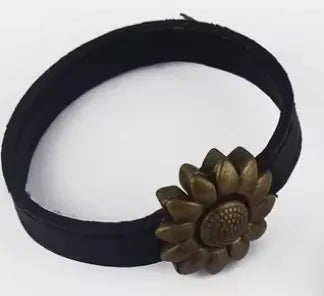 Sunflower Magnetic Clasp, for 10mm Flat Leather or Cork - The Argus Collection