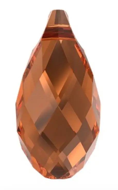 Brilliance 6010 Crystal Briolettes, Smoked Amethyst, 6010, 13x6.5mm - The Argus Collection