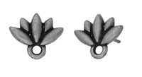 Tierracast Lotus Earring Studs, Titanium Posts, 4 Finishes - The Argus Collection