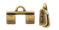 Cymbal, Piperi II Tila Bead Ending or Clasp Connector, 2 Pcs.