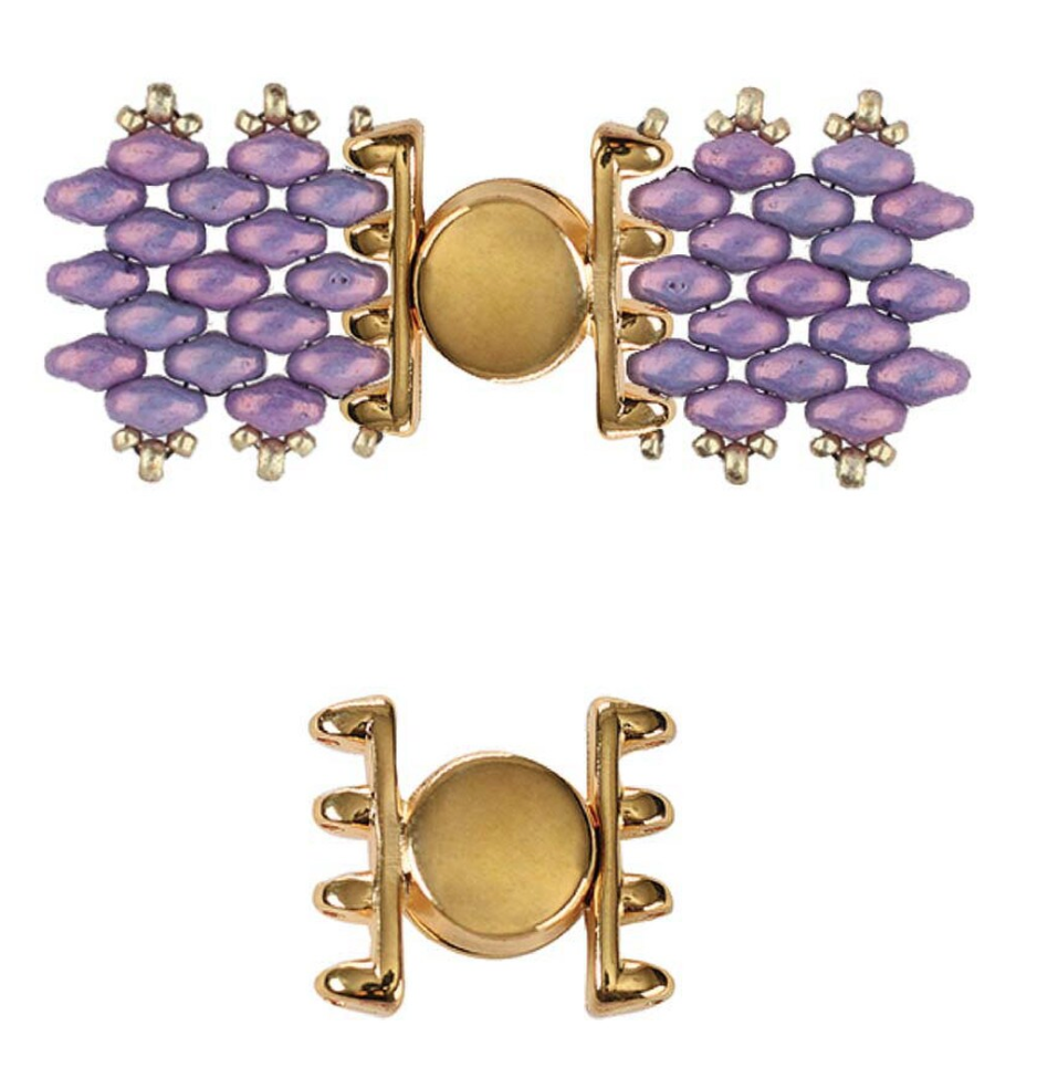 Cymbal Ateni IV, Superduo Bead Magnetic Clasp, 4 Finishes