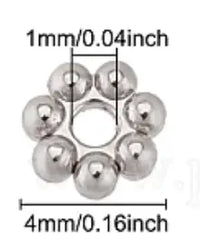Tierracast Heishi Daisy Spacer Beads, 4mm - The Argus Collection