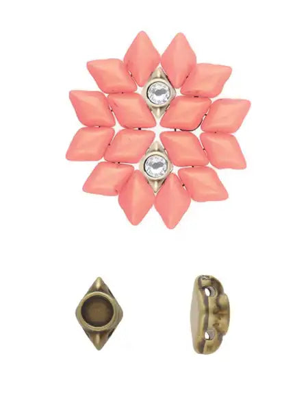 Areti, Cymbal Gemduo Bead Substitute, 4 Pcs. 4 Finishes - The Argus Collection