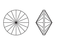 Brilliance Crystal Rivolis, 1122, 14mm, Army Green Delite