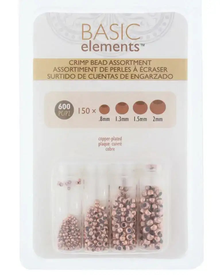 So Handy! Crimp Bead Assortment, 4 Sizes, 600 Pieces - The Argus Collection