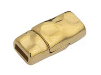 Hammered Magnetic Clasp for Leather or Cork, 5mm