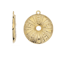 Sea Urchin Pendant, Precious Metal Plating
