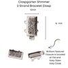 Claspgarten Shimmer 2-Strand Box Clasp in 2 Finishes - The Argus Collection