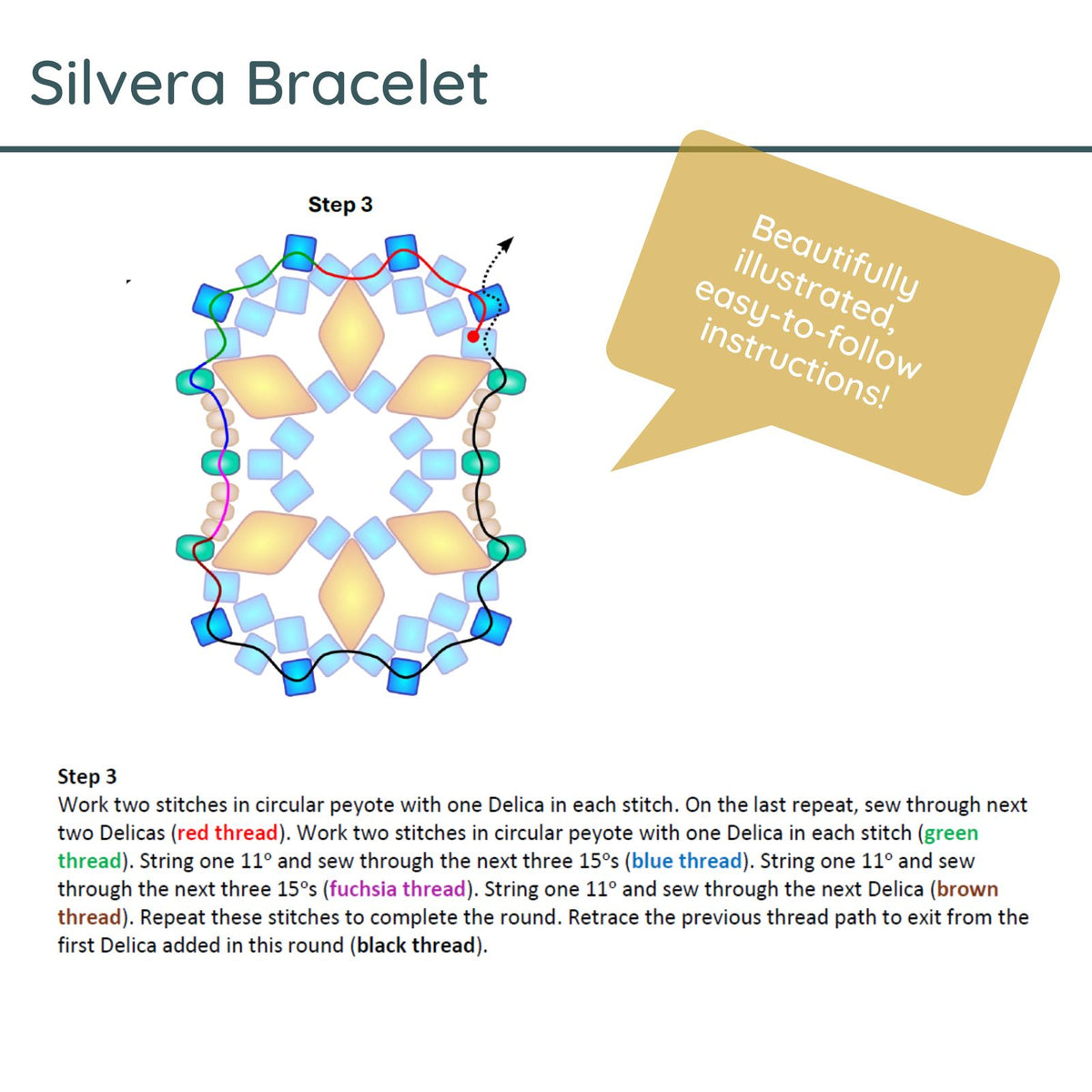 Silvera Bracelet Pattern - The Argus Collection