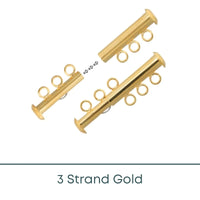 Slide Lock Tube Clasps, 2, 3 or 4 Strand - The Argus Collection