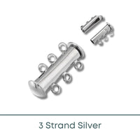 Slide Lock Tube Clasps, 2, 3 or 4 Strand - The Argus Collection