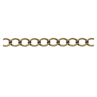 SmallCurbEuroChainAntiqueBrass-Example - The Argus Collection
