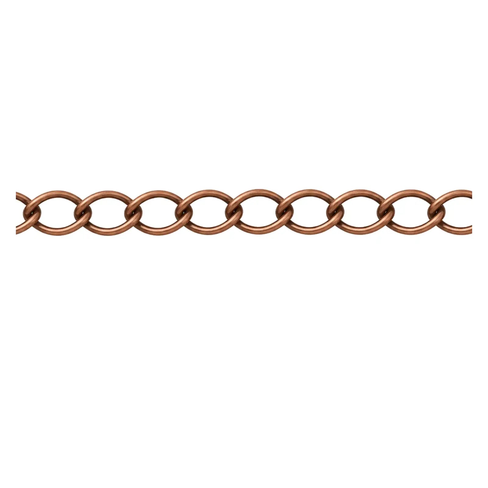 SmallCurbEuroChainAntiqueCopper-Example - The Argus Collection