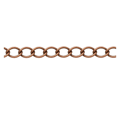 SmallCurbEuroChainAntiqueCopper-Example - The Argus Collection