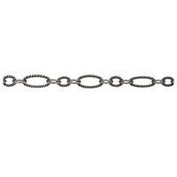 SmallCurbEuroChainAntiqueSilver-Example - The Argus Collection