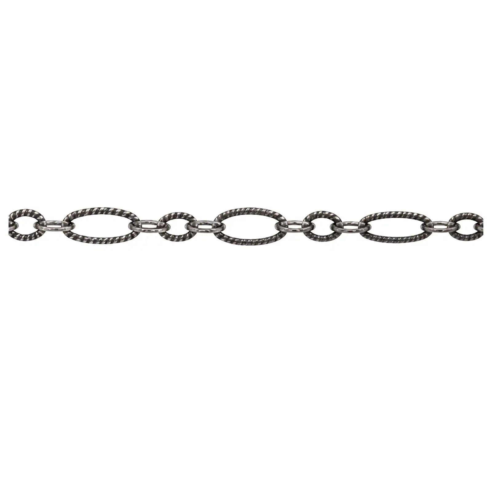 SmallCurbEuroChainAntiqueSilver-Example - The Argus Collection