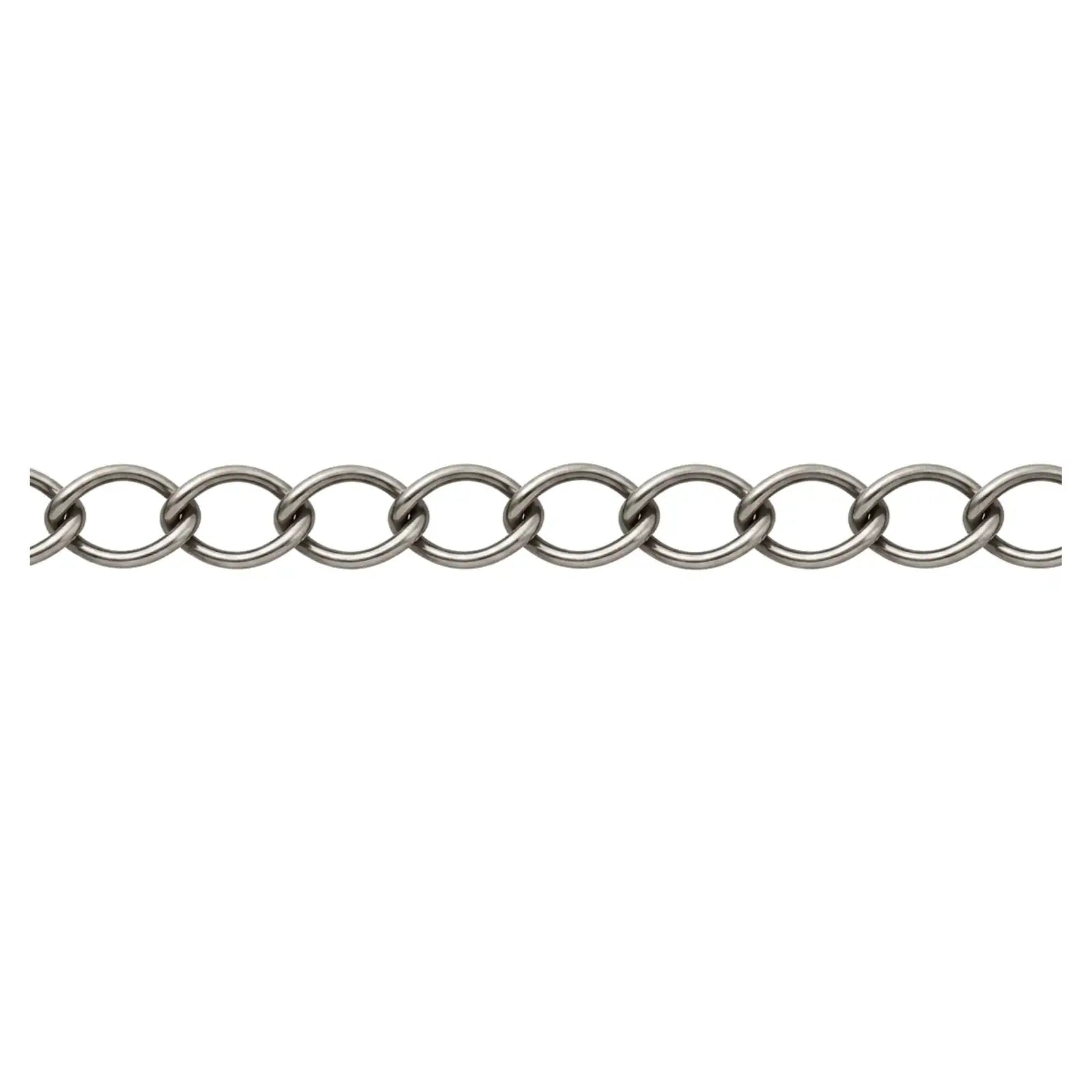 SmallCurbEuroChainAntiqueSilver-Listing - The Argus Collection