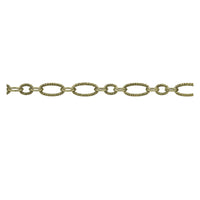 SmallEtchedOvalChainAntiqueBrass-Example - The Argus Collection