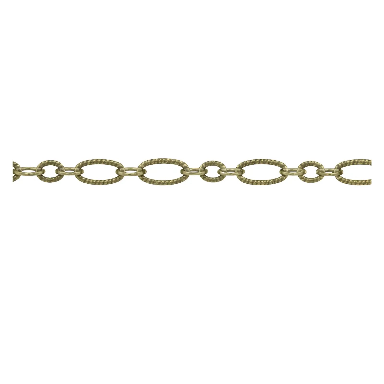 SmallEtchedOvalChainAntiqueBrass-Example - The Argus Collection