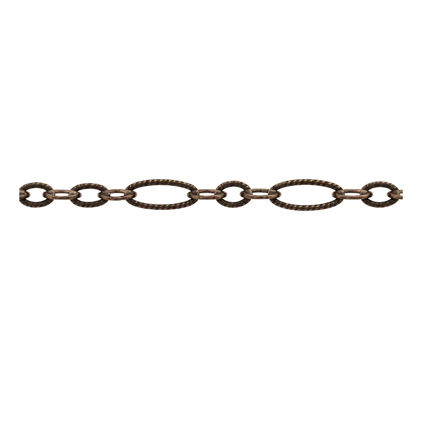 SmallEtchedOvalChainAntiqueCopper-Example - The Argus Collection