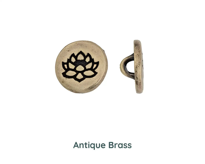 Tierracast Buttons - Small Lotus Design for Jewelry & Clothing – The ...