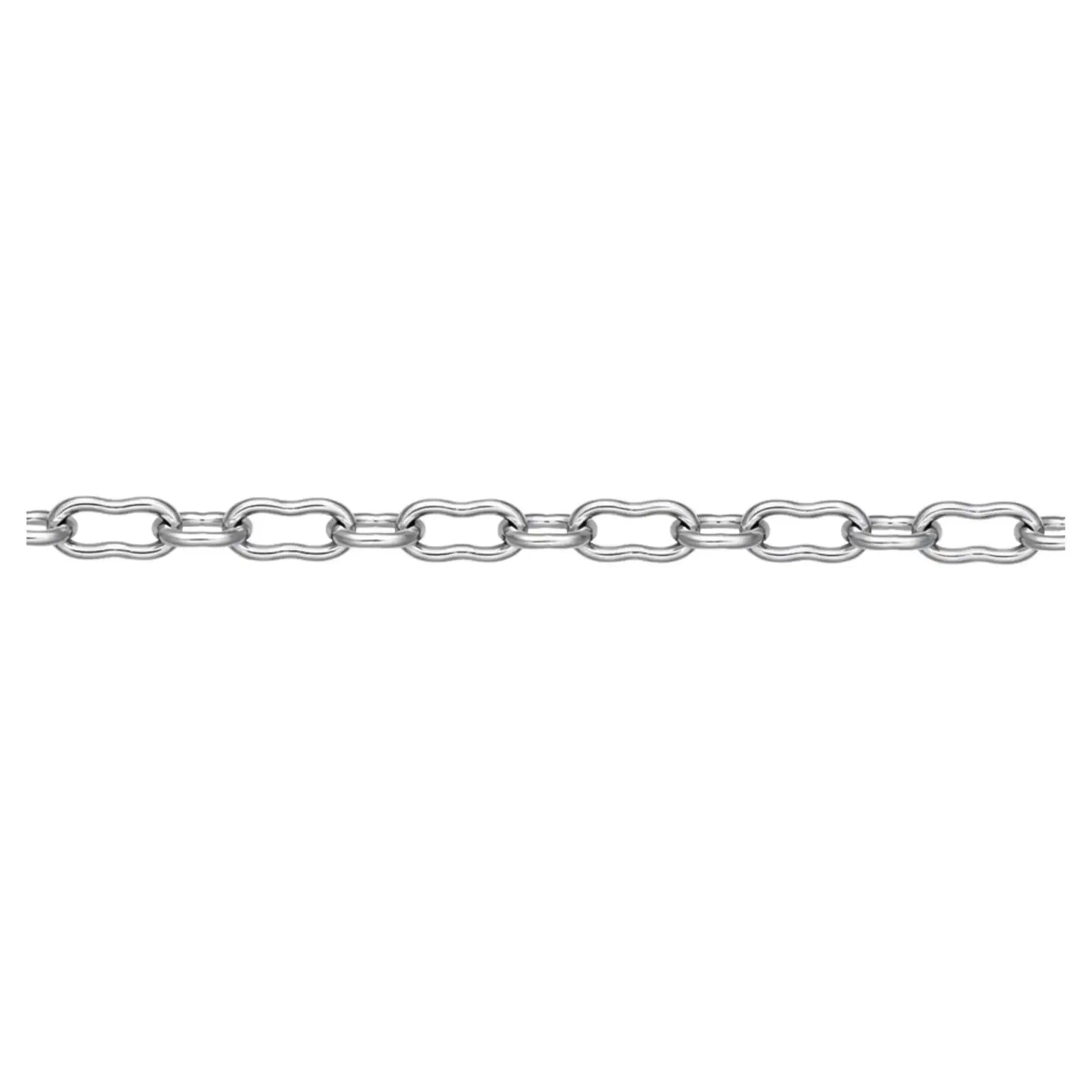 SmallorMediumPeanutEuroChainSilverPlate-Example - The Argus Collection