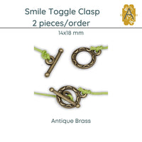 Smile Toggle Clasp (2 Pcs.), 3 Finishes - The Argus Collection