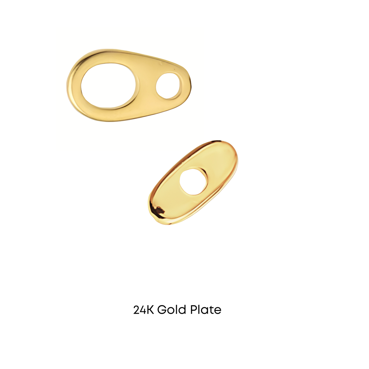 Smooth Oval Toggle Clasp for Round Cord, 2 Sets