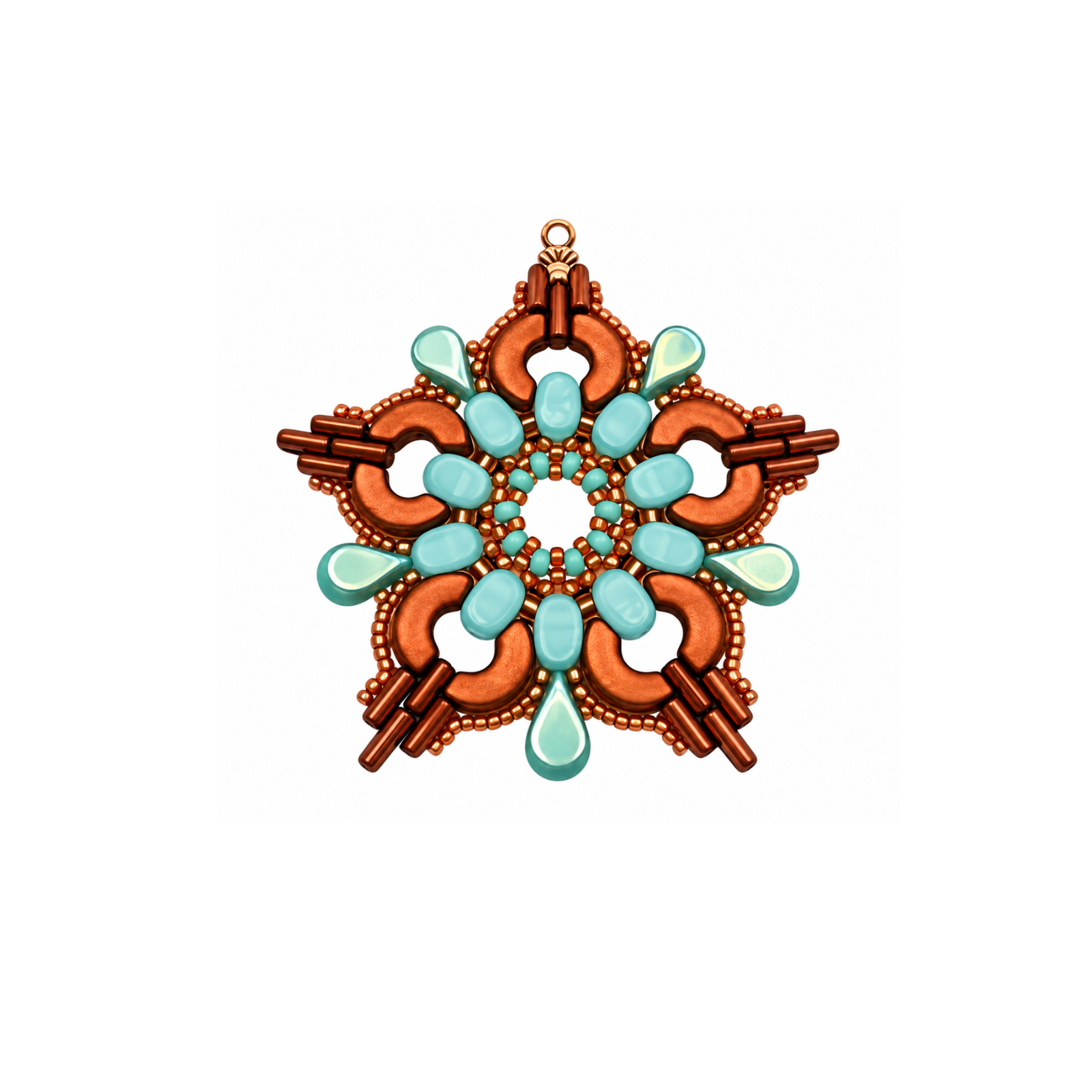 Snowflake Ornament Beading Kit – Complete Bead Kit, 6 Colorways