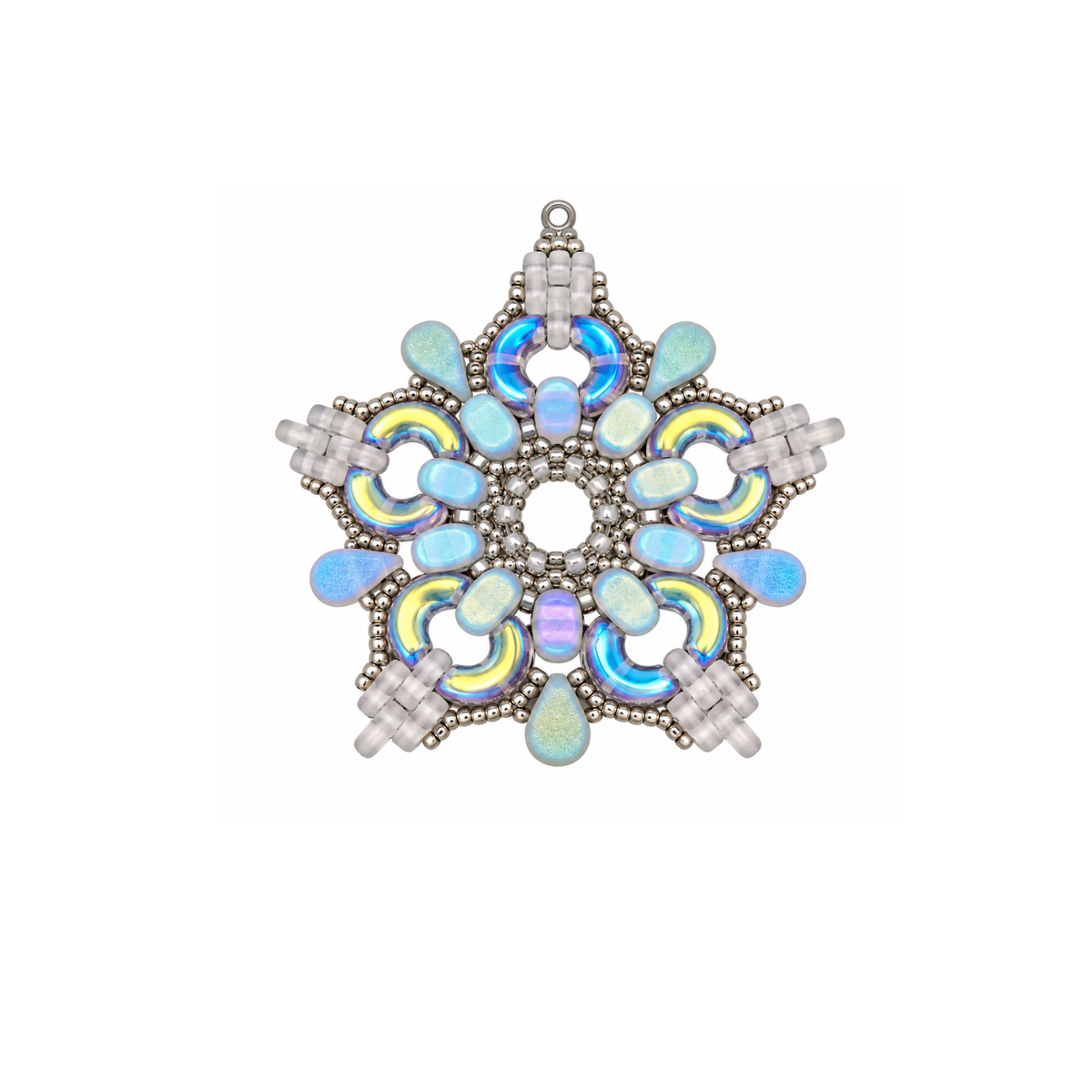 Snowflake Ornament Beading Kit – Complete Bead Kit, 6 Colorways