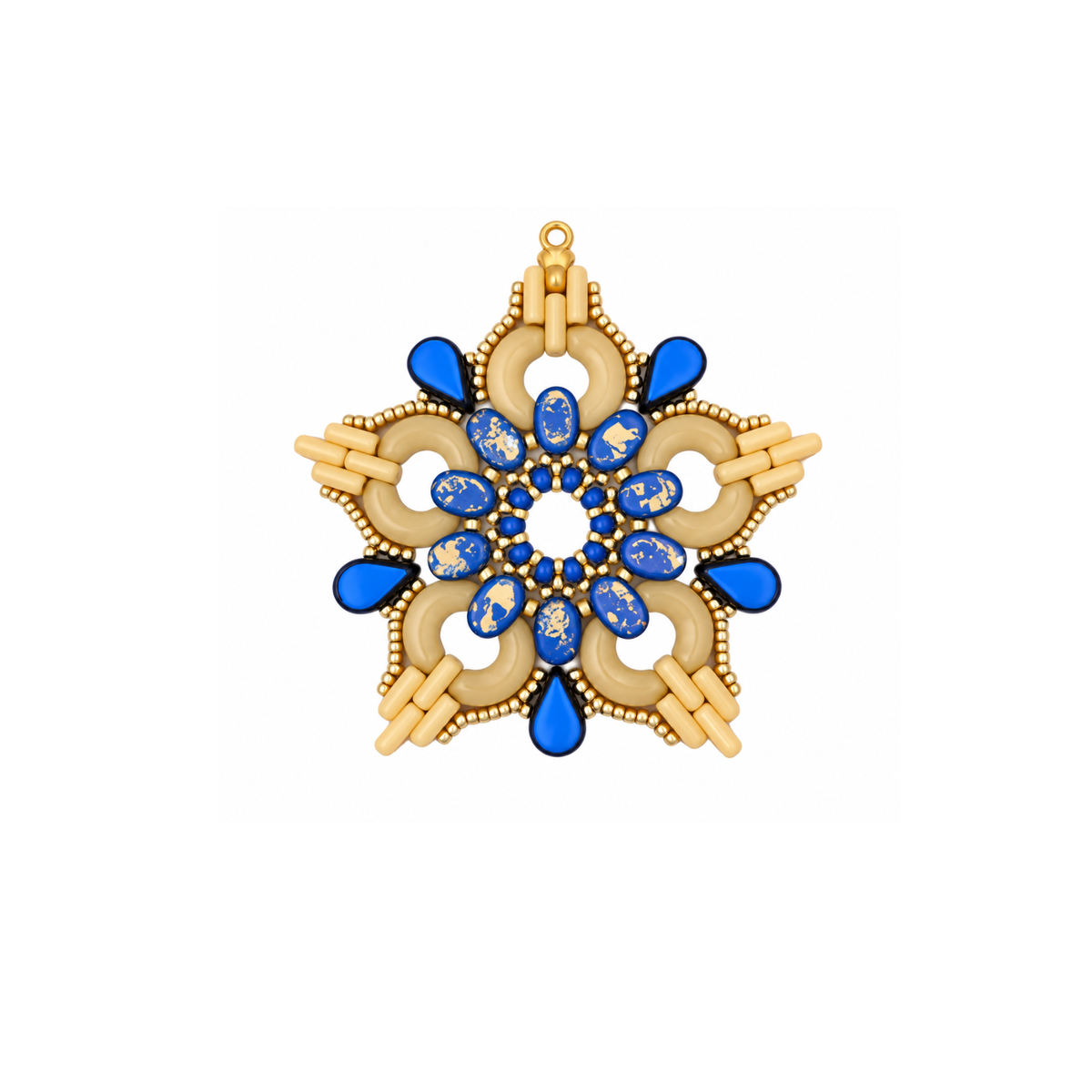 Snowflake Ornament Beading Kit – Complete Bead Kit, 6 Colorways
