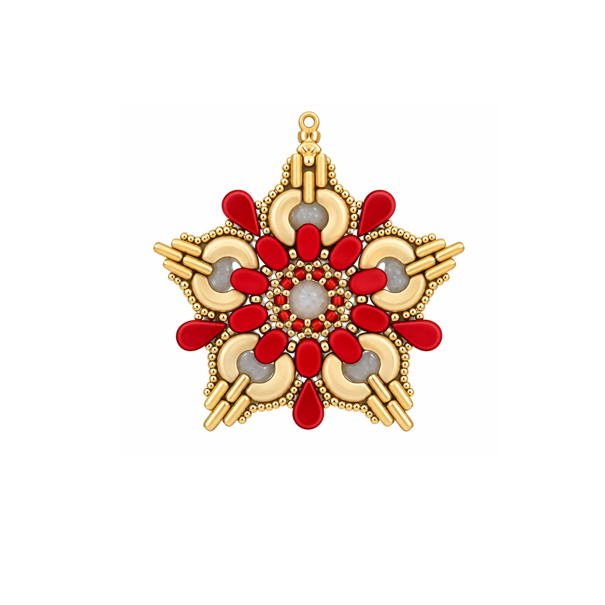 Snowflake Ornament Beading Kit – Complete Bead Kit, 6 Colorways