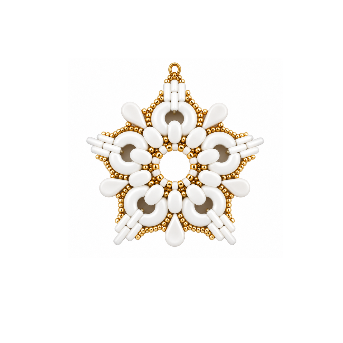 Snowflake Ornament Beading Kit – Complete Bead Kit, 6 Colorways