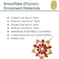 Snowflake (Flocon) Ornament Pattern par Puca - The Argus Collection